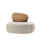 Minimalist Pebble Shaped Accent Sofa Chair