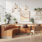 Urban Curve Iron Stem Round Cafe Table