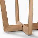 Cross-Leg Solid Wood Side Table

