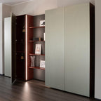 Sleek Minimalist Wardrobe With Display Shelving
