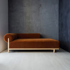 3 Seater Rust Wooden Lounge Sofa 
