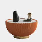 Rust Cozy Round Coffee Table


