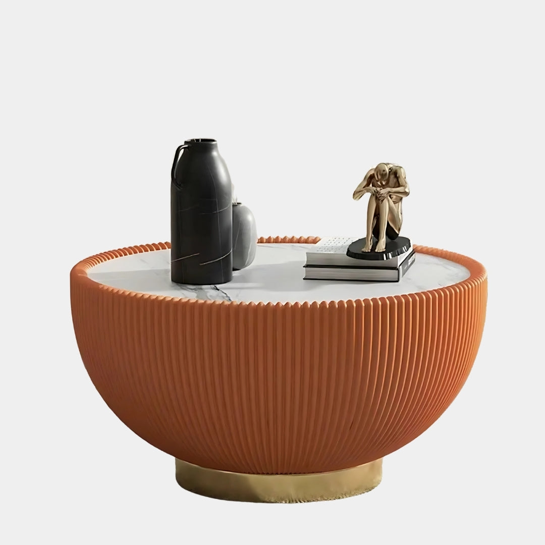 Rust Cozy Round Coffee Table


