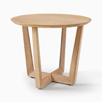 Cross-Leg Solid Wood Side Table

