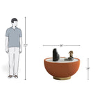 Rust Cozy Round Coffee Table


