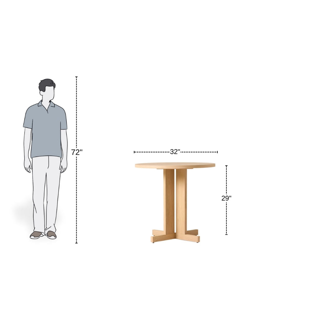 Crossbeam Wood Cafe Table