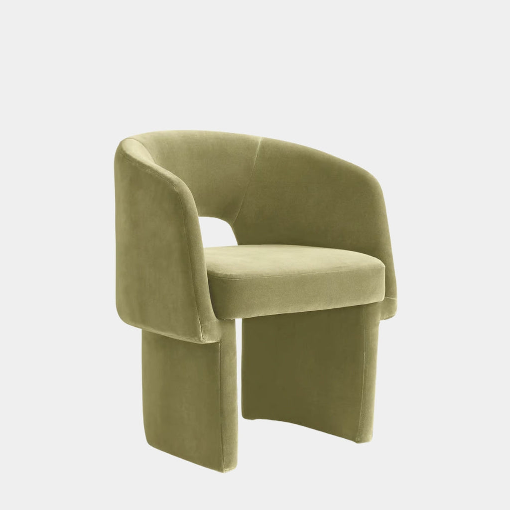 Olive Green Modern Arch Dining Chair