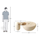 Minimalist Stone-Inspired Coffee Table Duo