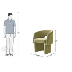 Olive Green Modern Arch Dining Chair