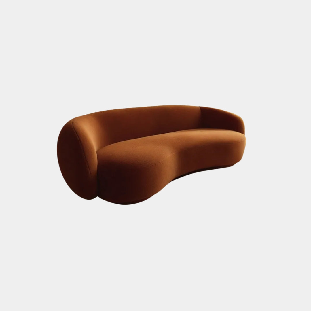 3 Seater Cinnamon Curve Upholstered Sofa