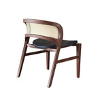 Classic Rattan & Leather Dining Chair