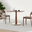 Golden Base Brown Wood Rectangular Cafe Table