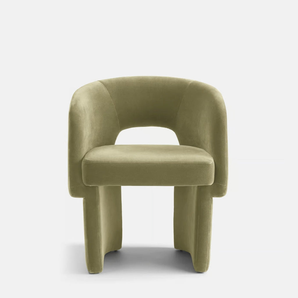 Olive Green Modern Arch Dining Chair