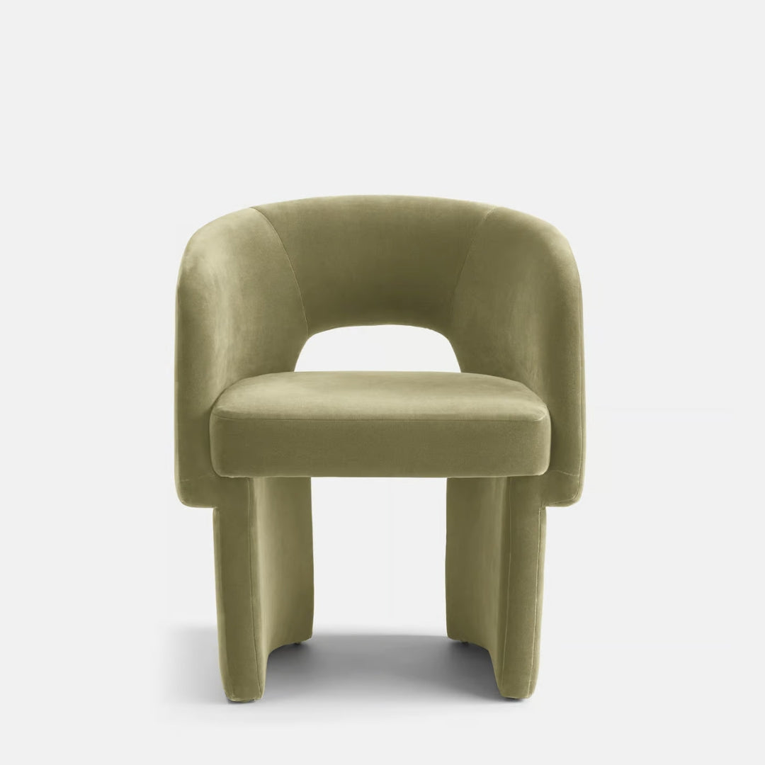 Olive Green Modern Arch Dining Chair