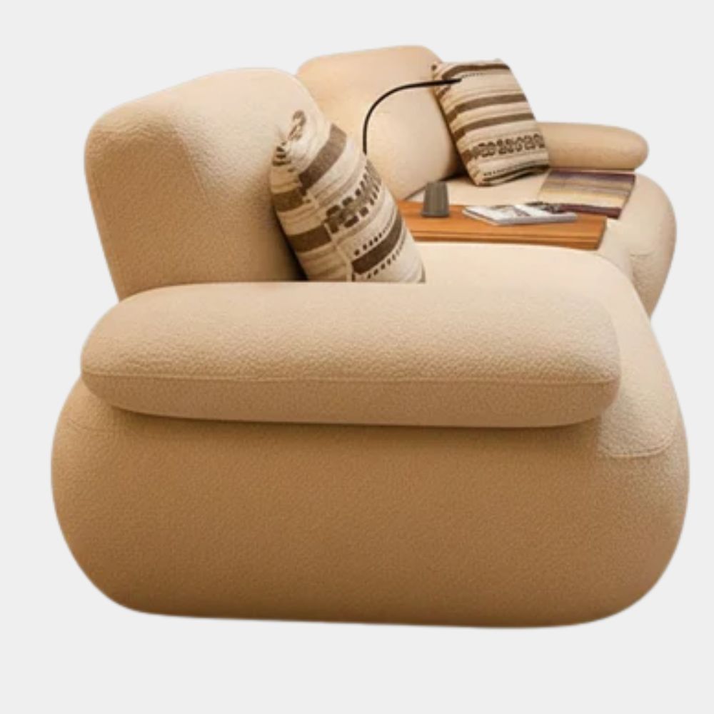 4 Seater Modern Dual Lounge Sofa with Center Console