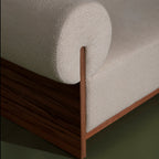 3 Seater Rust Wooden Lounge Sofa 