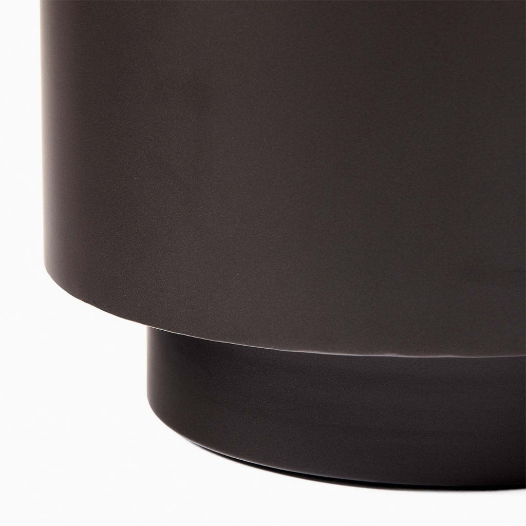 Modern Matte Black Pedestal Table

