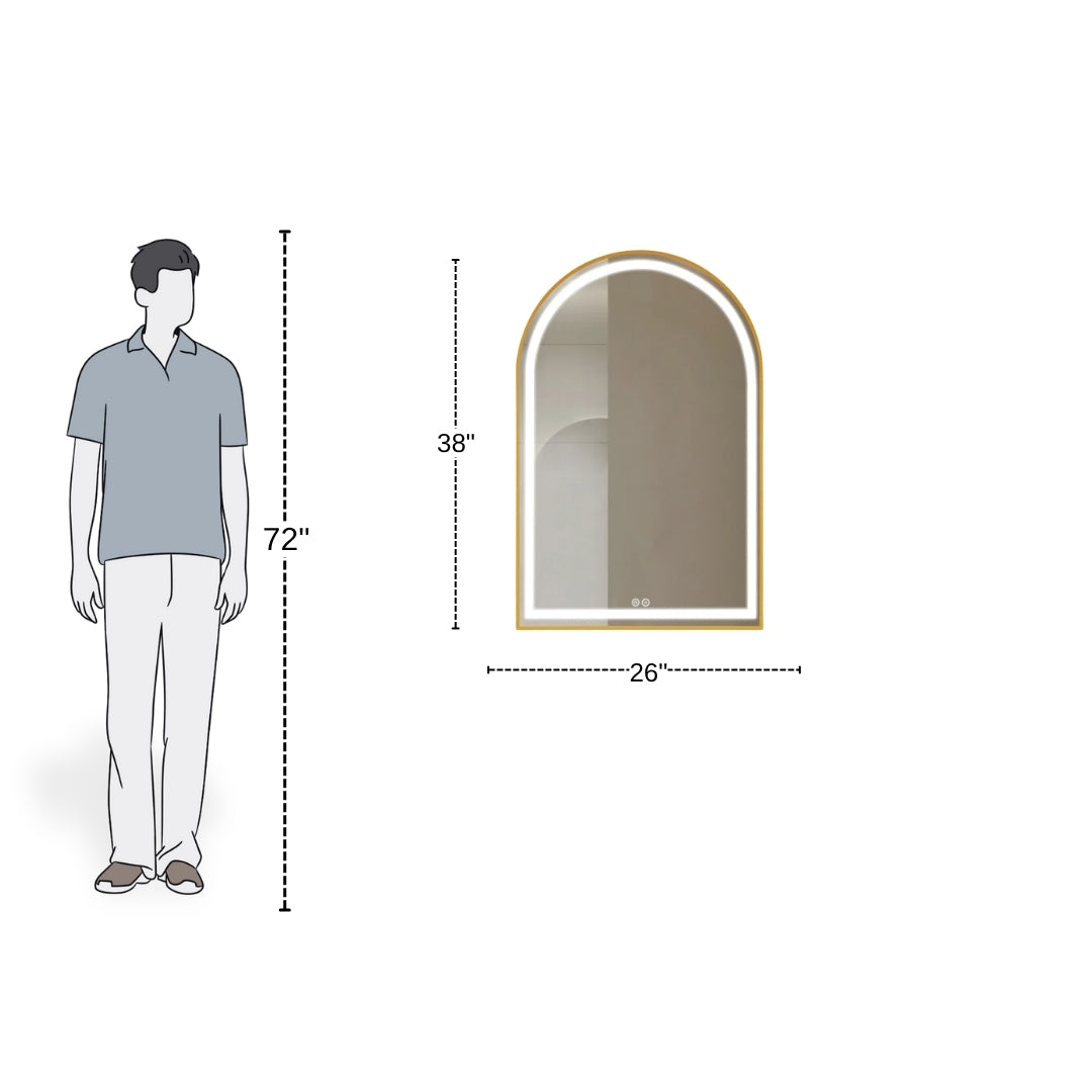 Radiant Arch LED Mirror