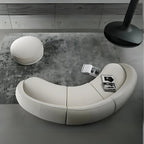 4 Seater Elegant Moonbeam Curved Sofa
