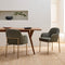 Curved Back Modern Dining Chair with Luxe Touch