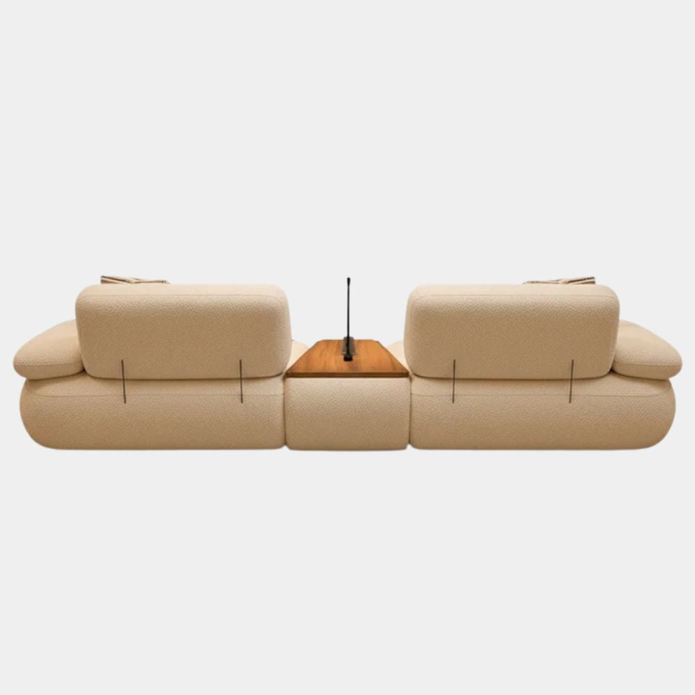 4 Seater Modern Dual Lounge Sofa with Center Console