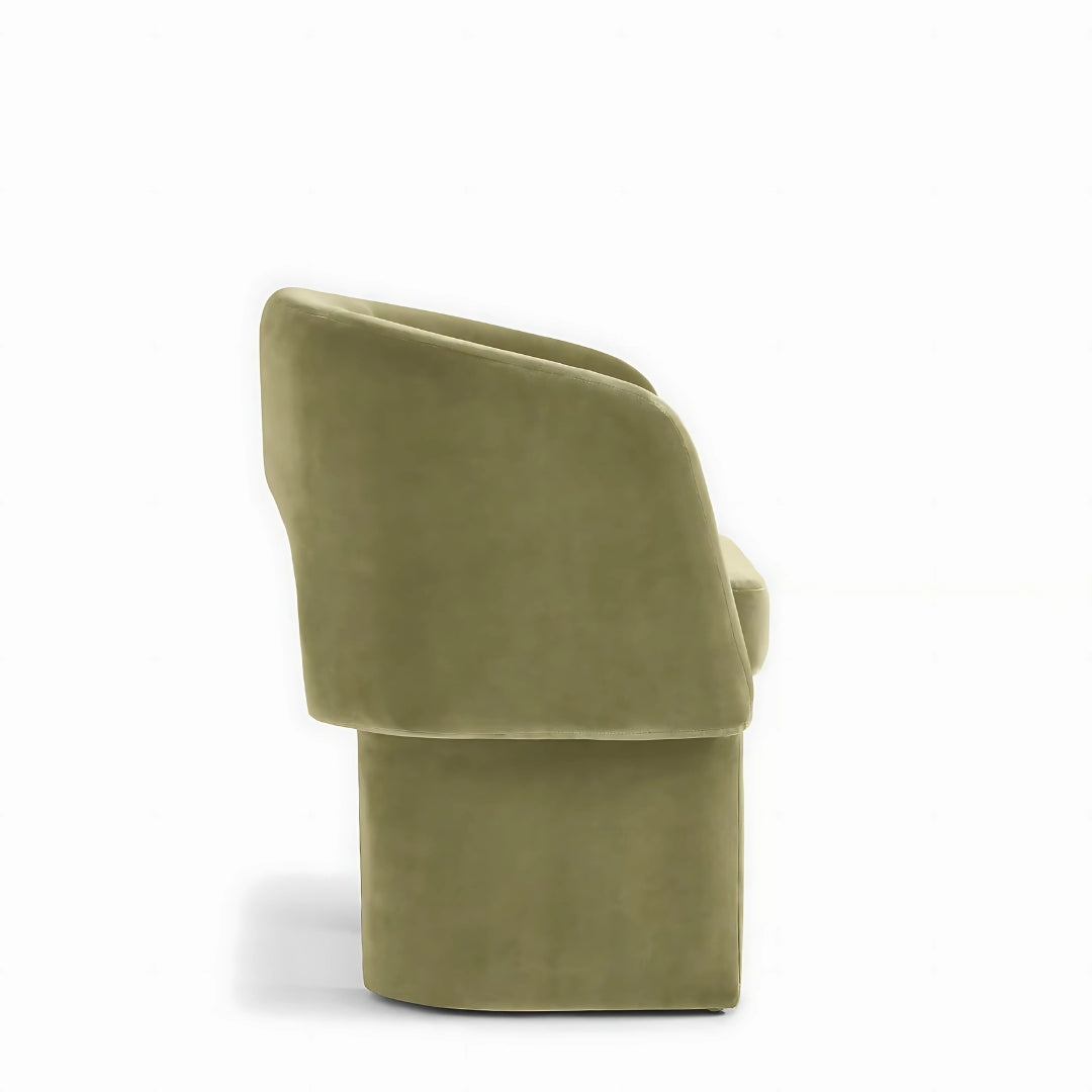 Olive Green Modern Arch Dining Chair