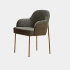Curved Back Modern Dining Chair with Luxe Touch