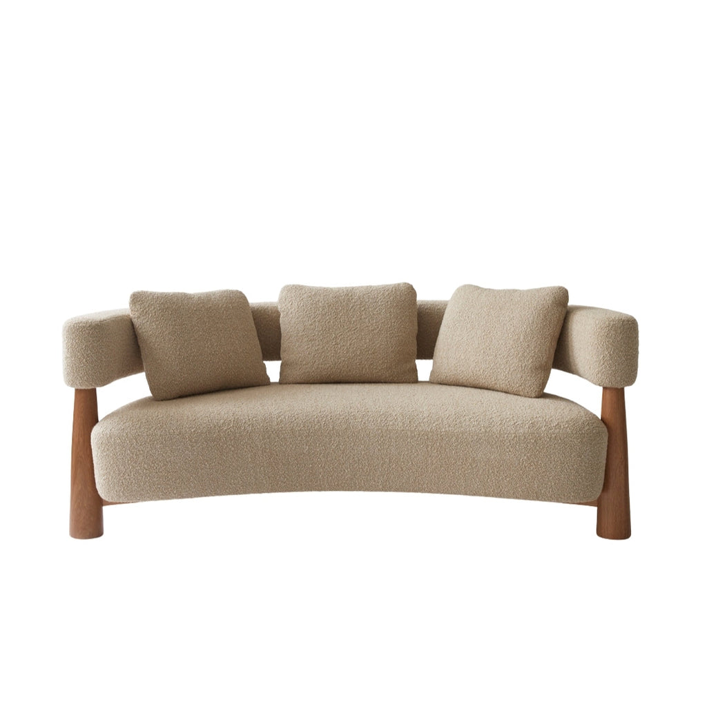 3 Seater HollowBack Mid-Century Curved Sofa