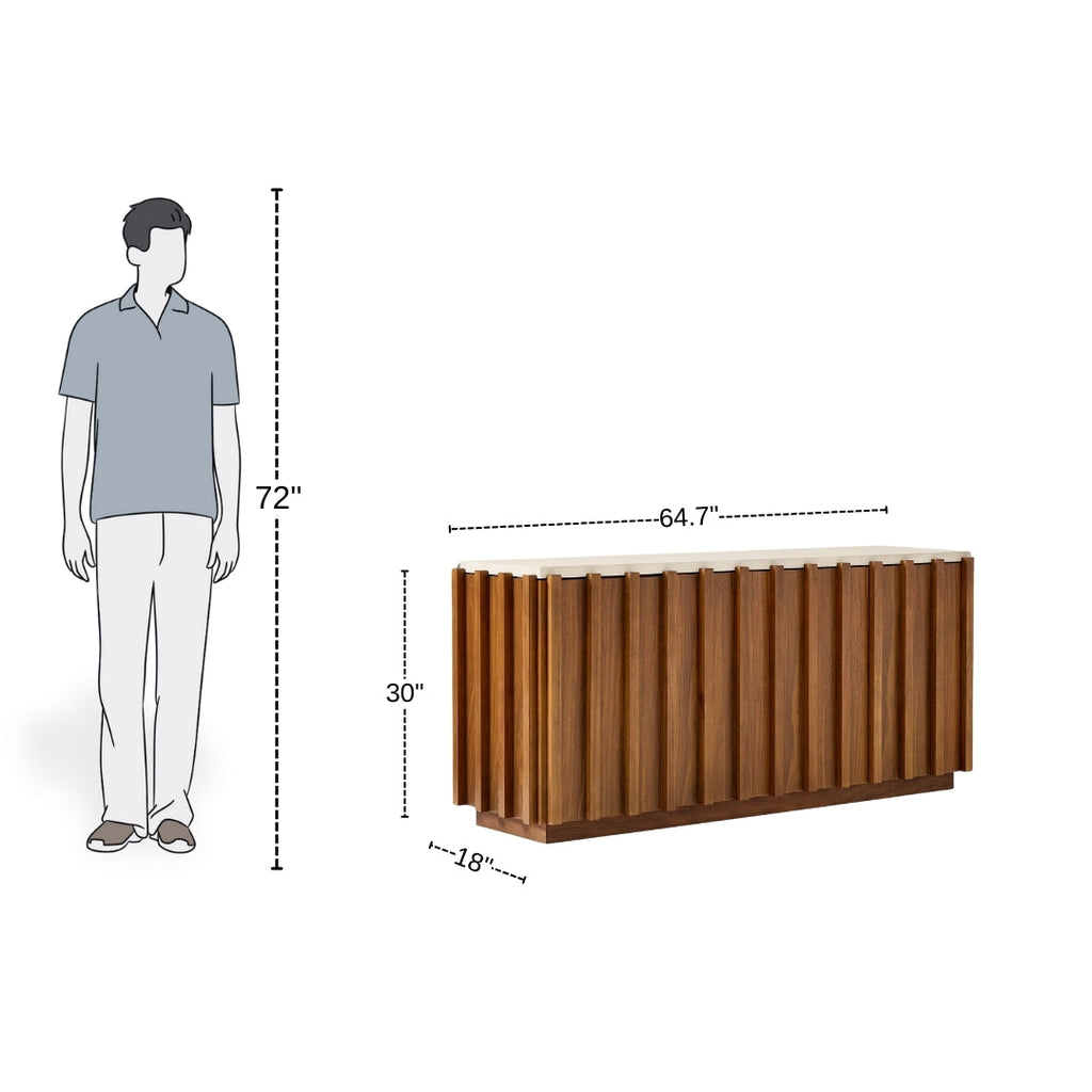 Modern Textured Wood TV unit


