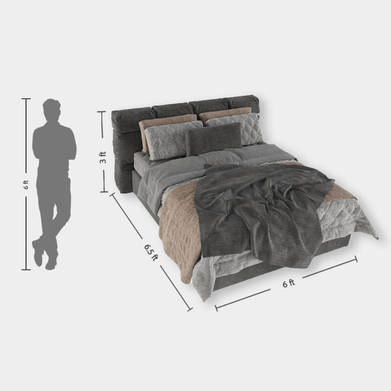 Upholstered king size bed online