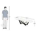 8 Seater Rectangular Italian Marble Top Dining Table 