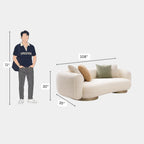 3 Seater Luxe Rounded Lounge Sofa