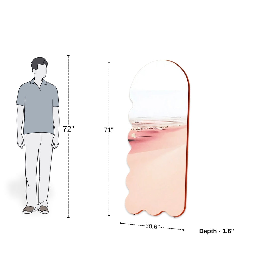 Sculpted Ripple Edge Full-Length Mirror
