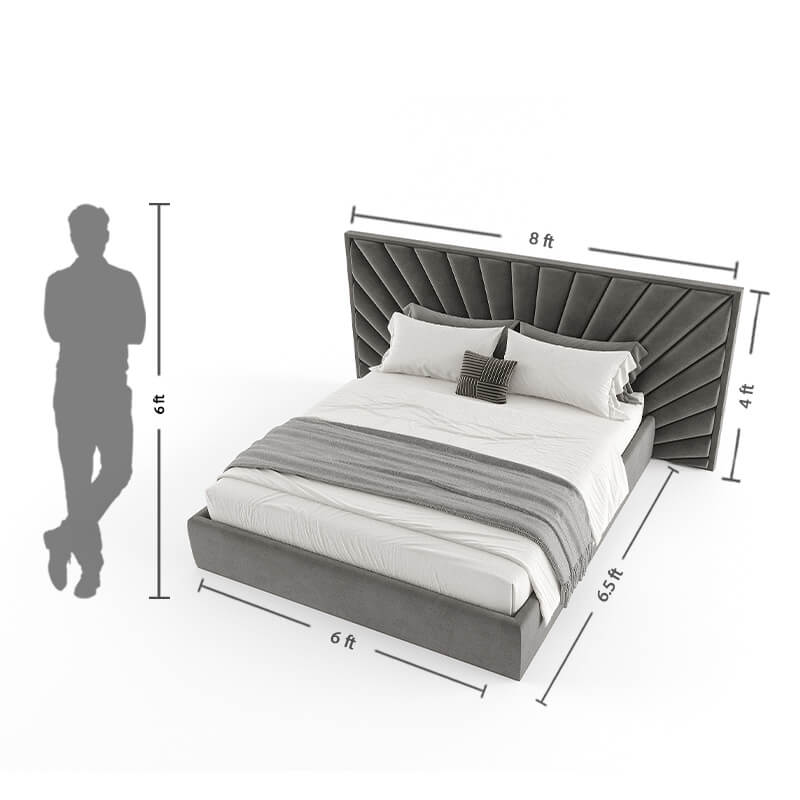 Upholstered king size bed online