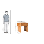 Brown Solid Wood Contemporary Nightstand  