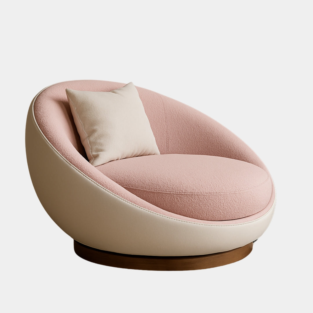 Cocoon Comfort Blush-Toned Lounge Chair