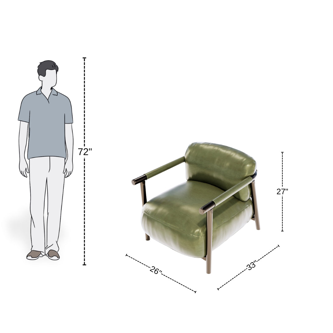 Sage Elegance Luxury Upholstered Modern Accent Chair