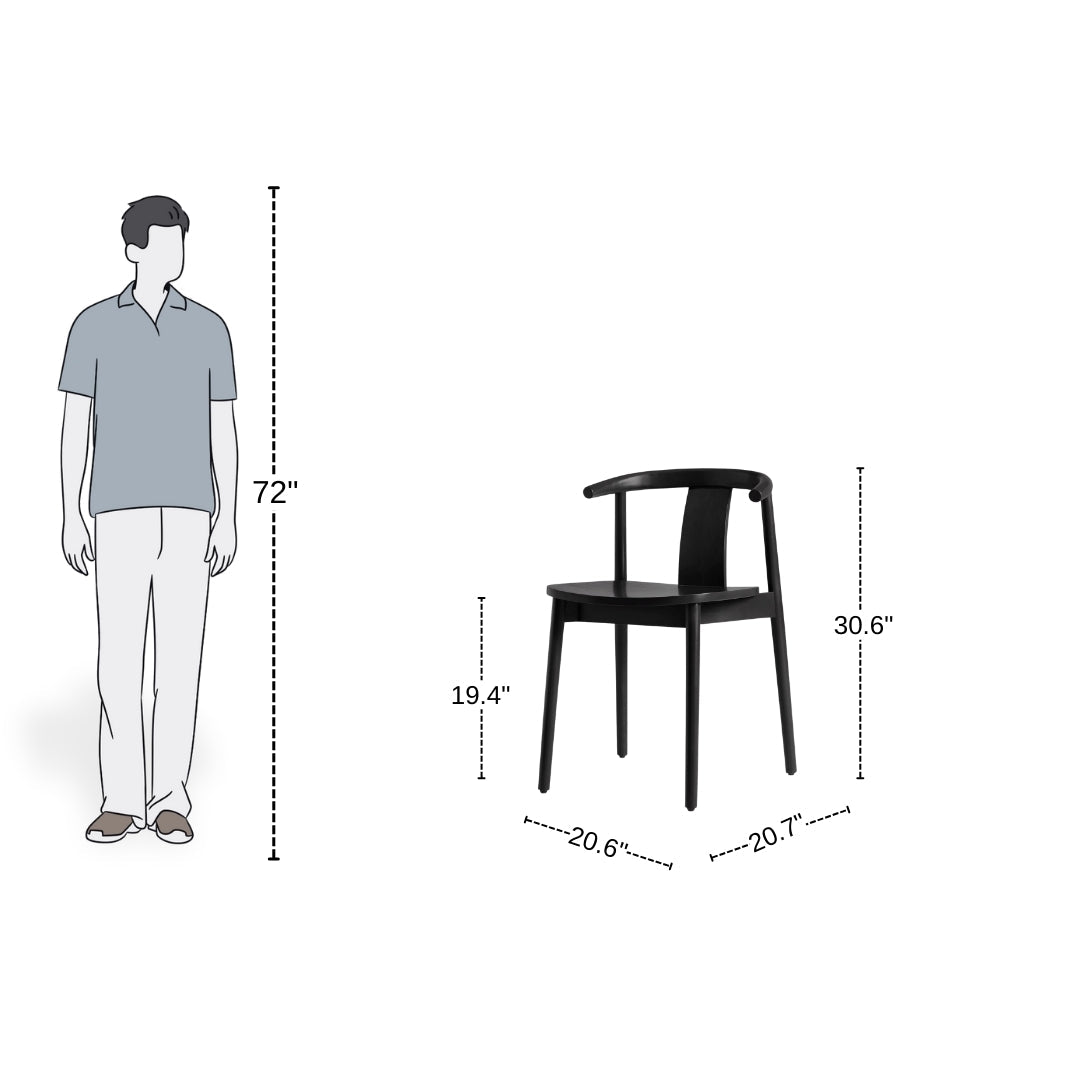 Monarch Black Dining Chair