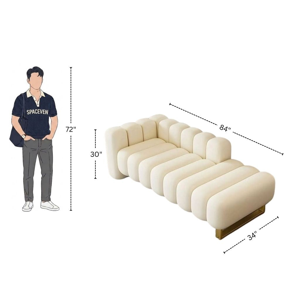 3 Seater Tufted Lounger Sofa