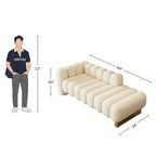 3 Seater Tufted Lounger Sofa