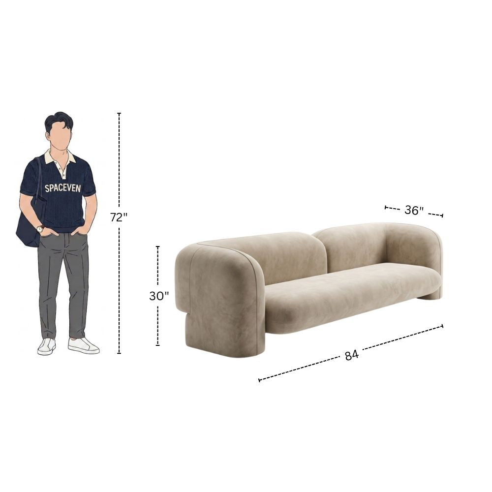 3 Seater Dune Organic Floating Curved Sofa