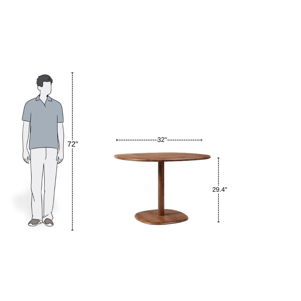 Classic Smooth Wood Cafe Table