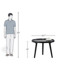 Contour Black Tray Modern Side Table