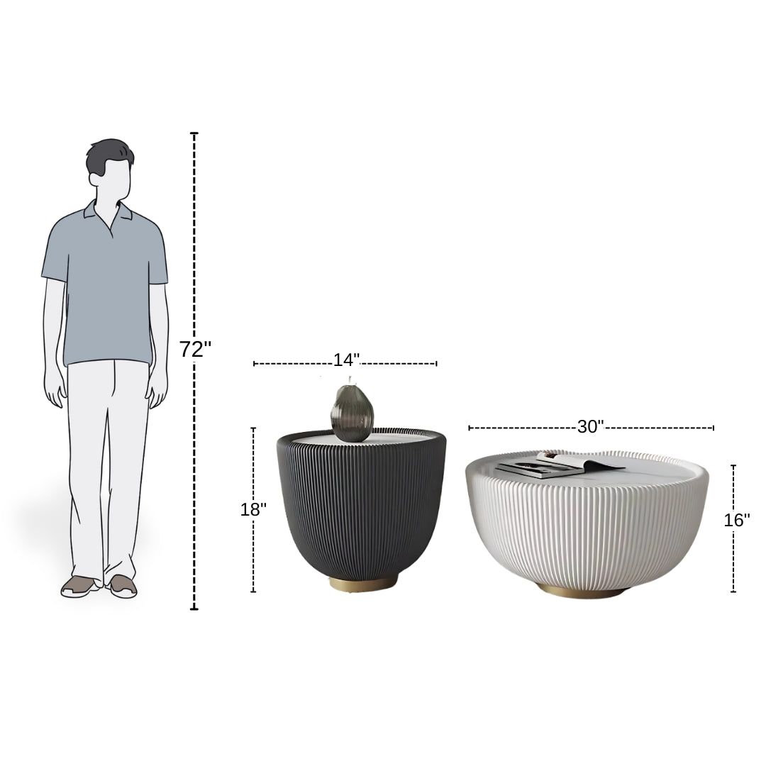 Velora Twin Texture Coffee Tables
