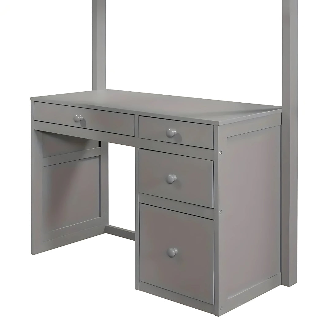 Full Loft Bed for Kids with Desk & Storage