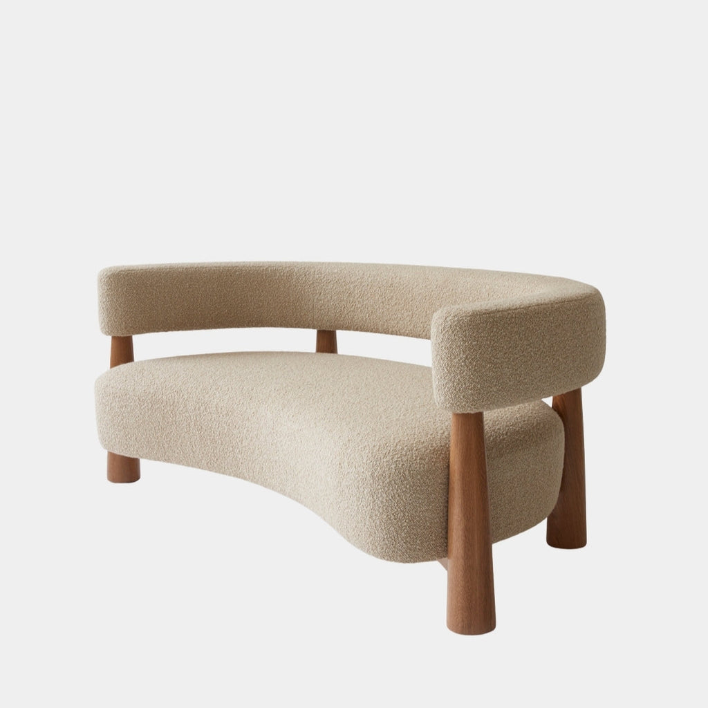 3 Seater HollowBack Mid-Century Curved Sofa