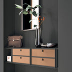 Modern Charcoal Wardrobe With Accent Drawers