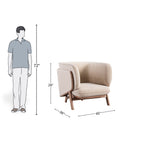 Modern Luxe Beige Accent Chair