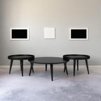 Black Silhouette Circular Coffee Table Trio


