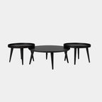 Black Silhouette Circular Coffee Table Trio


